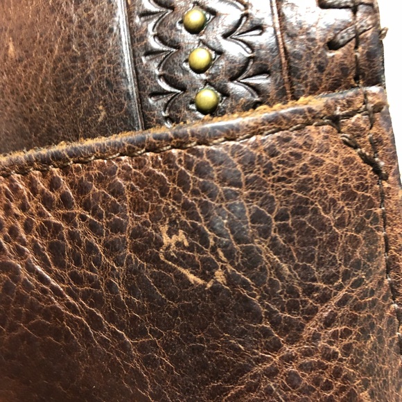 PATRICIA NASH Beaumont Distressed Vintage Collection leather crossbody b… - Picture 12 of 15